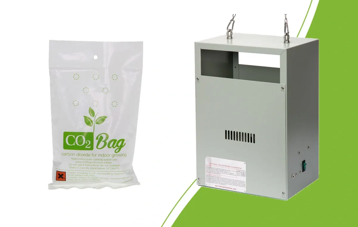 CO2 Bag und Autopilot CO2-Generator als zwei unterschiedliche CO2-Quellen