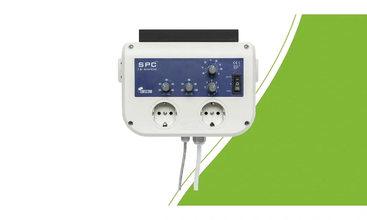 SMSCOM SPC 16A MK2 mit Temperaturregler und Lüfteranschlüssen