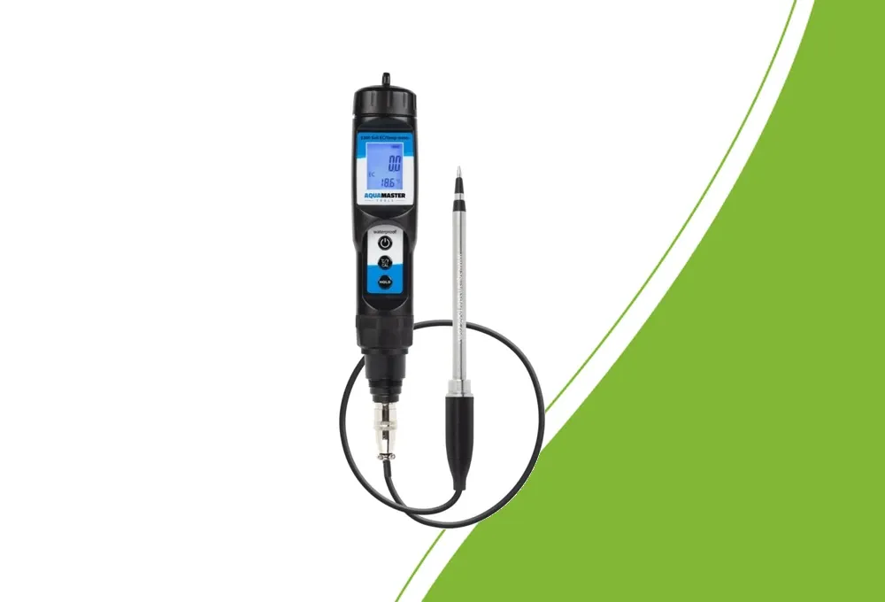 Aqua Master Tools E300 pro Substratmessgerät mit angeschlossener Sonde