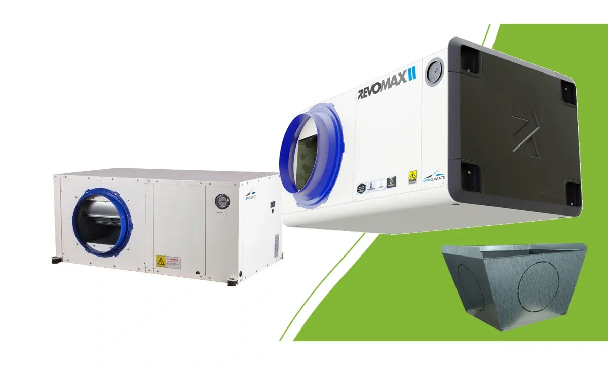 Opticlimate PRO3, RevoMax II und eine separate Plenumbox als Beispiele für die Installationsplanung