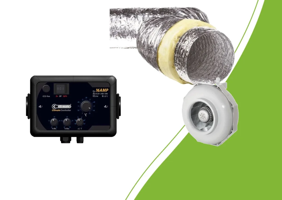 Sonoconnect Schlauch, Cli-mate Controller und Can-Fan Lüfter