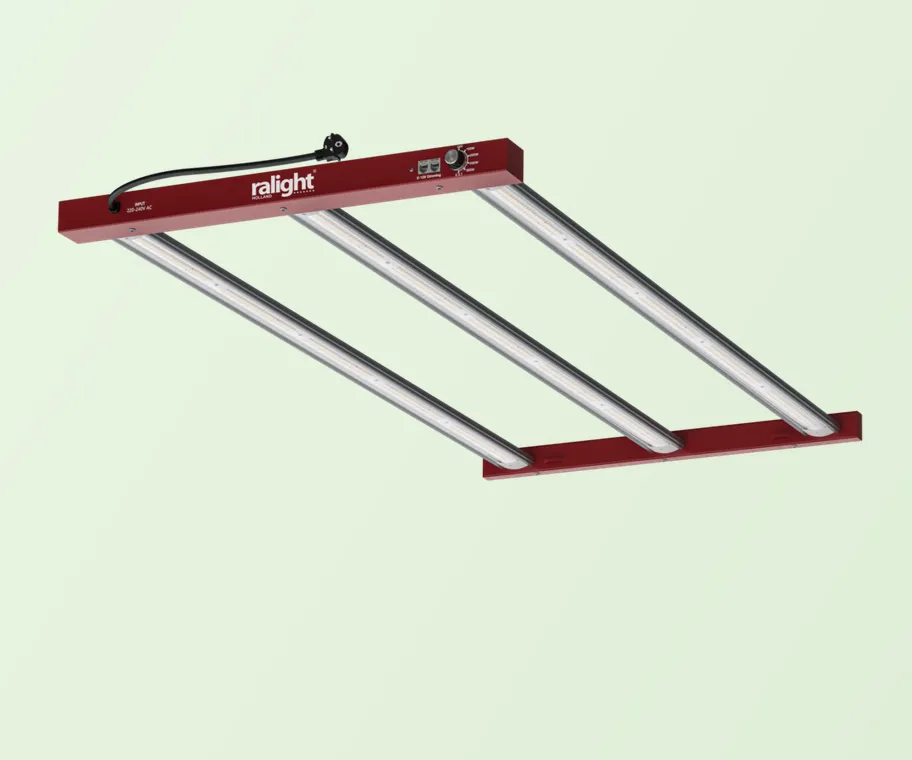 Ralight LED-kweeklamp in profiel.