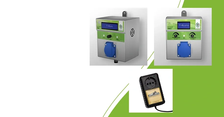 Techgrow T-Mini und T-Micro CO2-Controller mit einem Dimlux CO2-Sensor