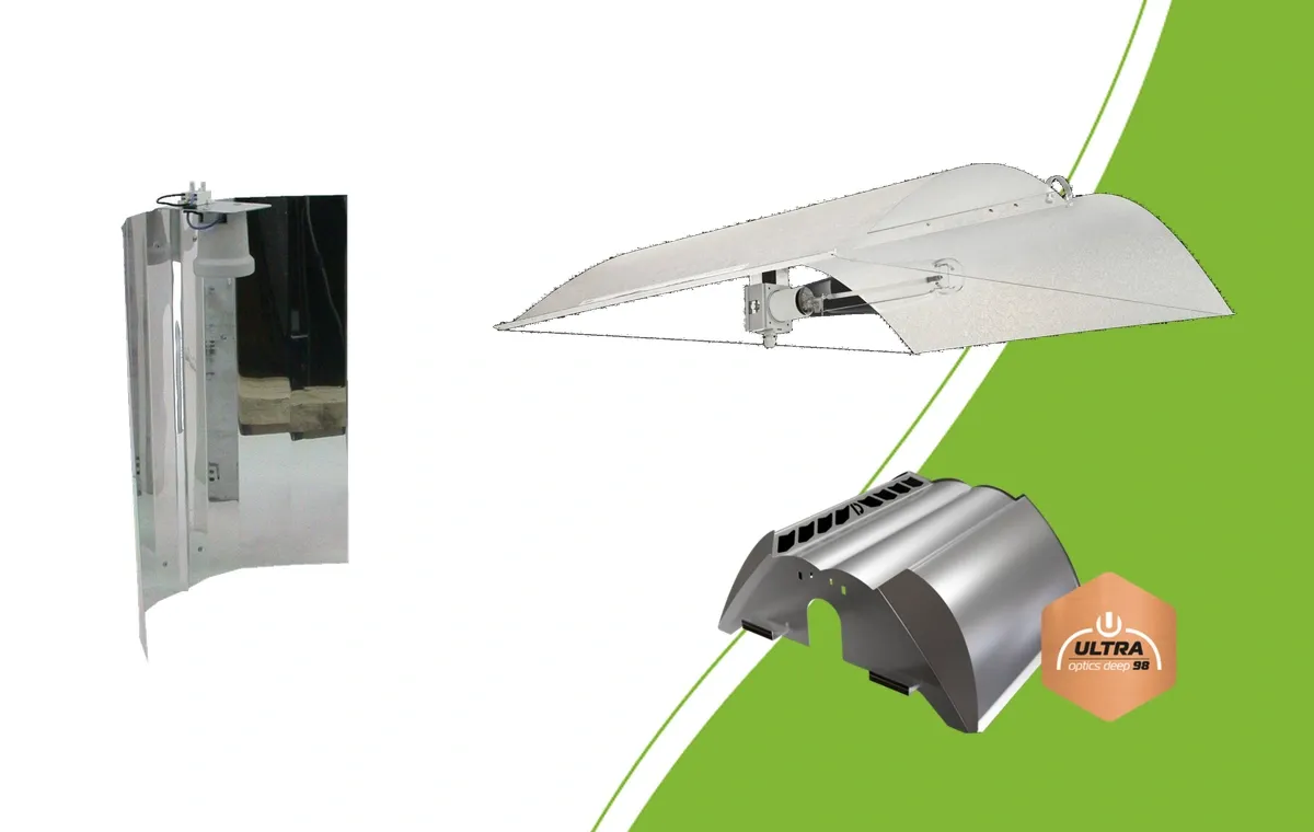 Spiegelreflektor, Adjust-a-Wing Large und DimLux Alpha Optics 98 Ersatzreflektor