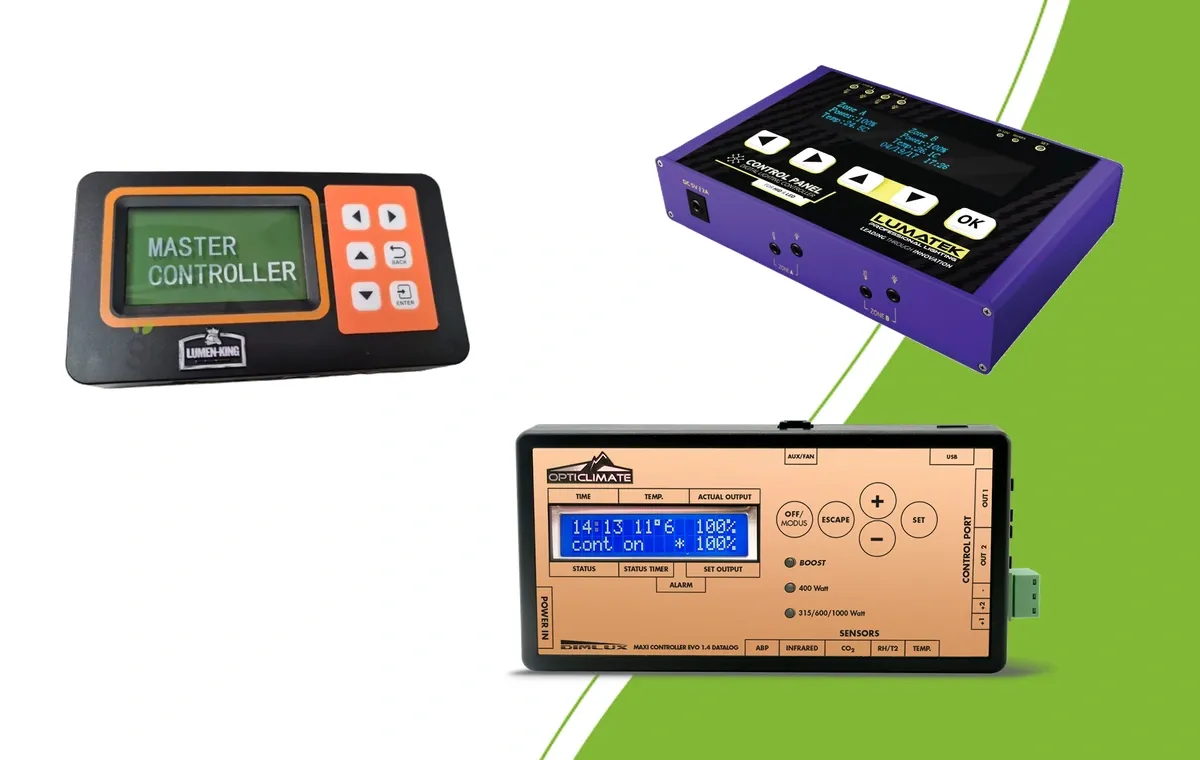 Lumen King ECO Controller, Lumatek Digital Panel PLUS 2.0 und DimLux Maxi Controller EVO 1.2