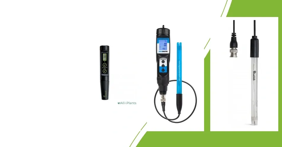 Milwaukee PH51 pH-Messstift, Aqua Master Tools S300 Pro2 Substratmessgerät und separate Bluelab pH-Elektrode