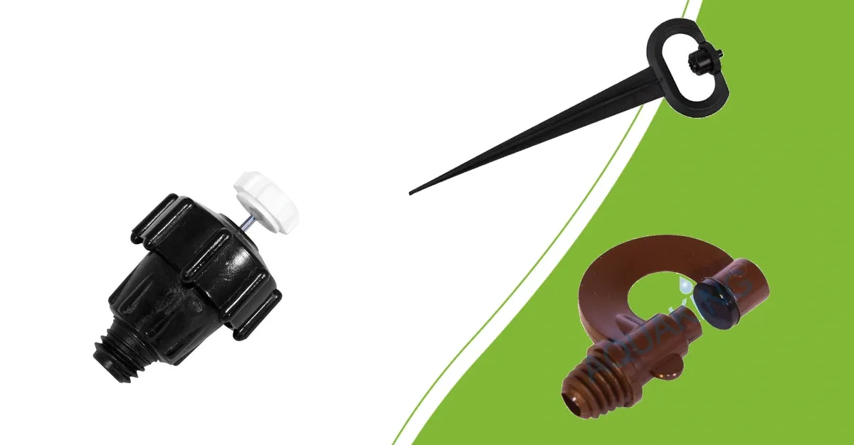 Ray-Jet-Sprühspieß, 180°-T-Düse und 360°-Insigne-Gewächshausdüse