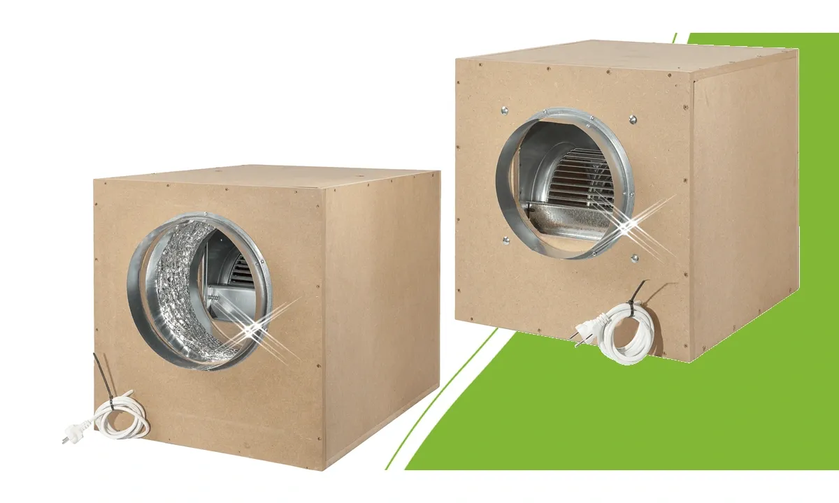 Zwei Torin MDF-Lüfterboxen mit festem und aufgehängtem Motor