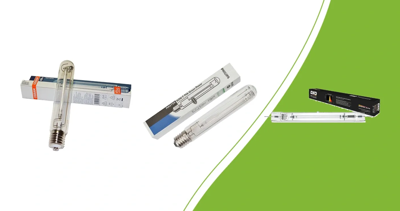 NDL-Lampen: Osram 400W E40, Philips 600W E40 und DimLux 1000W DE
