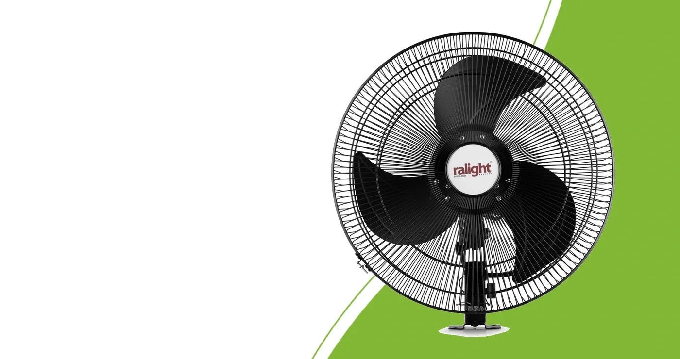 Ralight Wandventilator mit schwenkbarem Kopf und Montagefuß