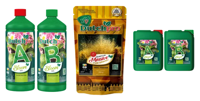 Produktauswahl für Dutch Pro Dünger: Dutch Pro | Aarde/Soil Bloei A&B | Plantenvoeding | 1 ltr; Dutch Pro | Quantum Massive Powder | Bloei booster | 250 gram; Dutch Pro | Aarde/Soil Bloei A&B | Plantenvoeding | 10 ltr