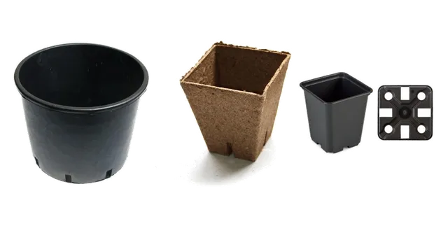 Produktauswahl für Pflanztöpfe: Kweekpot voor planten | Rond | 15L | 30,5x26,5cm; Jiffy potjes 8x8cm, 1200 per doos; Voorgroei pot 0,5 ltr. per stuk