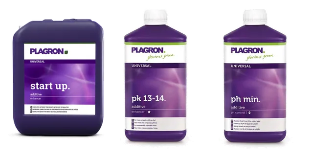 Produktauswahl für Plagron Dünger: Plagron | Start up | Wortelstimulant | 5 ltr; Plagron | PK 13/14 | Plant Booster | 1 ltr; Plagron PH min (59%) 1 ltr