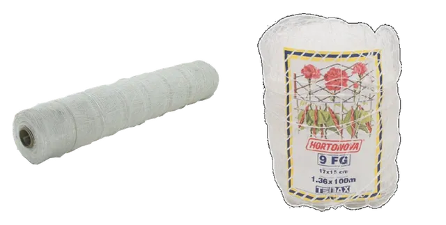 Produktauswahl für Pflanzenstützen: Wit net, per strekkende meter (200cm breed); Wit net 1,36x100m