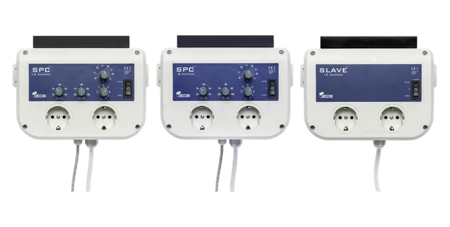 Produktauswahl für SMSCOM: SMS COM, Klimaatregelaar SPC 16a MK2; SMS COM, Klimaatregelaar SPC 8a, MK2; SMS COM, SPC 16a SLAVE MK2