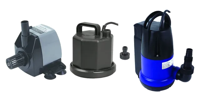 Produktauswahl für Bewässerungspumpen: Aquaking HX 2500, waterpomp, 1000 l/u; Aquaking Q2001, vlakzuiger 2800ltr p/u; Aquaking Q50011 waterpomp, 10.000 l/u