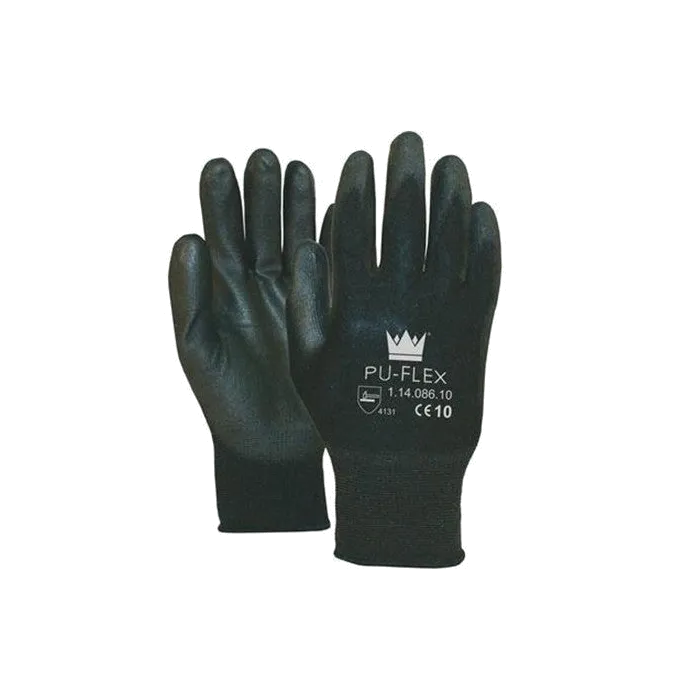 PU-flex Handschuhe mit schwarzer Handfläche