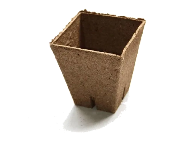 Quadratischer Jiffy-Torftopf mit 8 × 8 × 8 cm