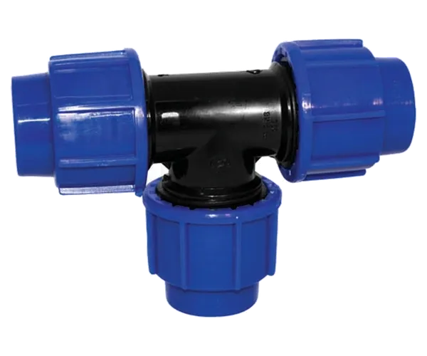 PE-T-Stück mit drei Anschlüssen für 25 mm